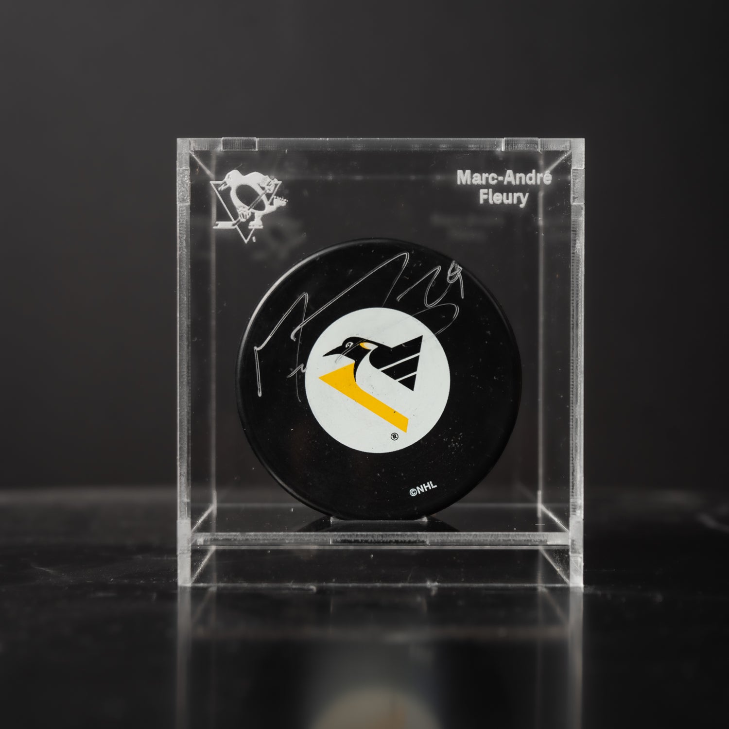 Puck Firmado- Fleury Marc-Andre Pittsburgh Penguins
